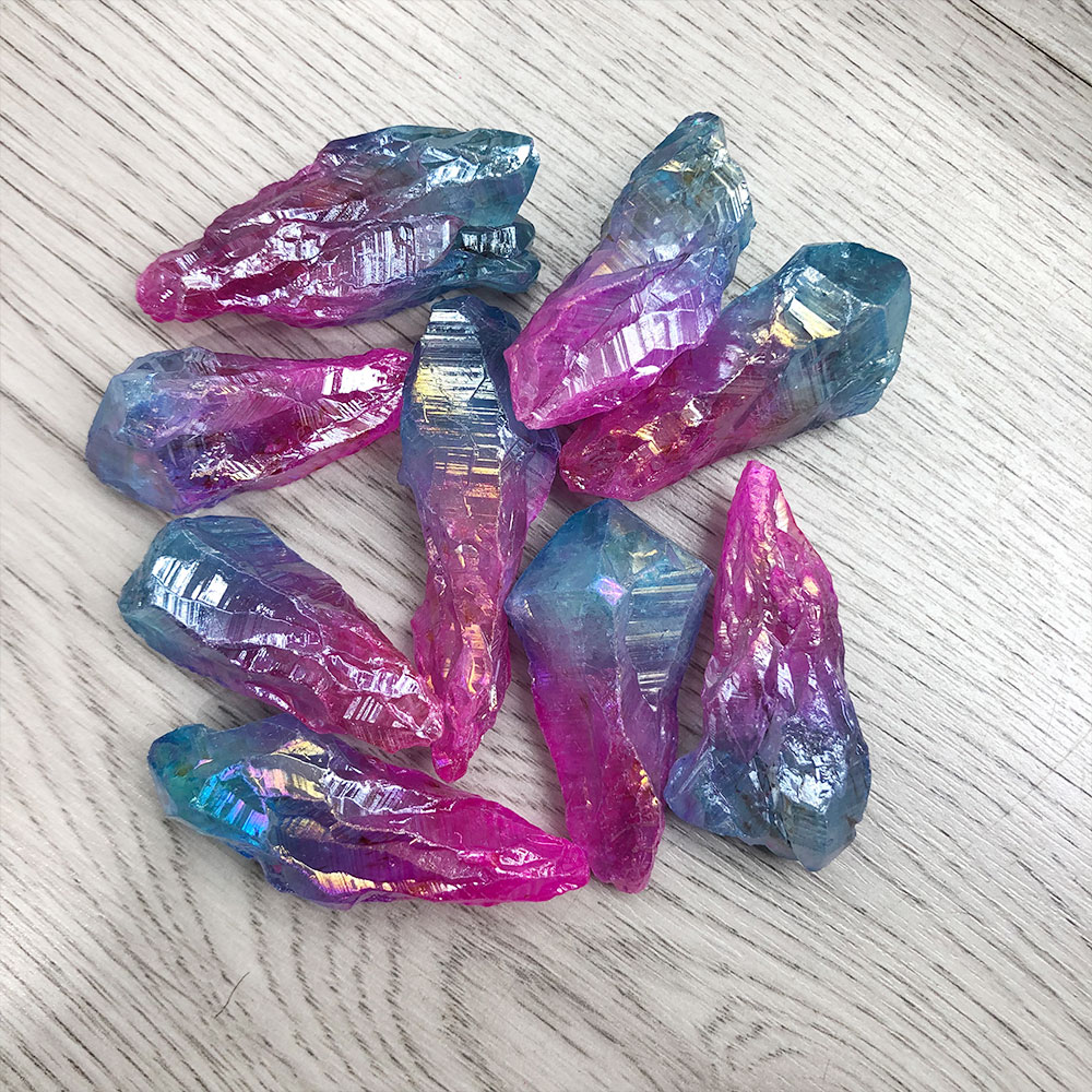 1pc ランダム電気メッキピンクブルーポイントクリスタル水晶 - Marine Aquarium Hobby のレビューと価格