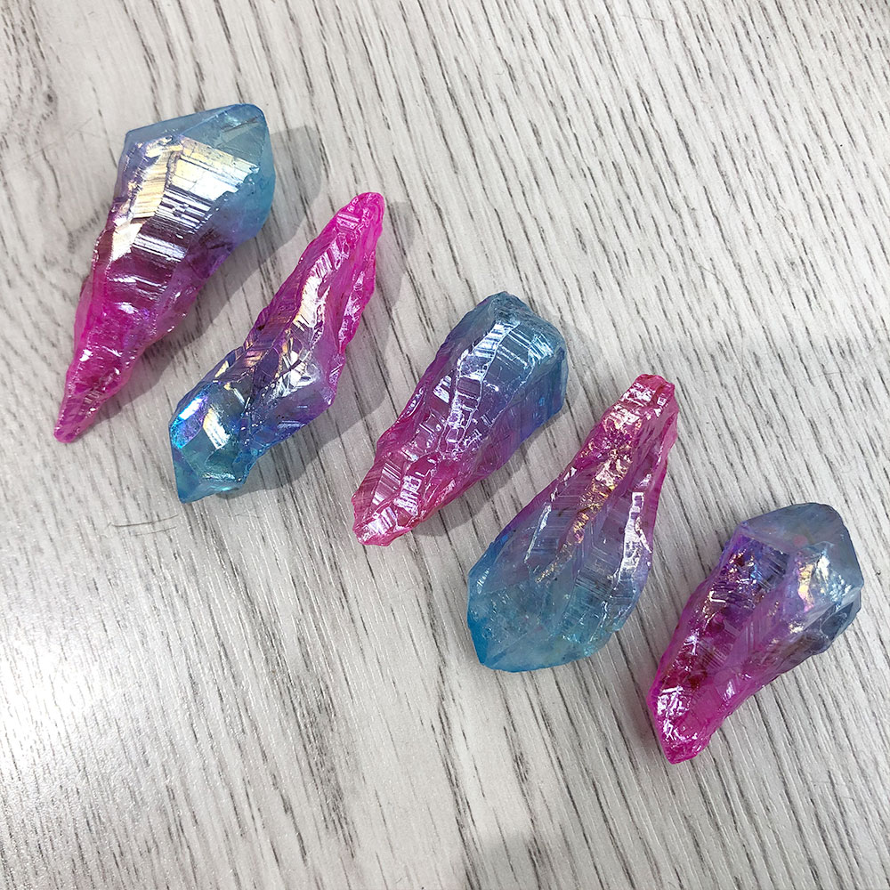1pc ランダム電気メッキピンクブルーポイントクリスタル水晶 - Marine Aquarium Hobby のレビューと価格