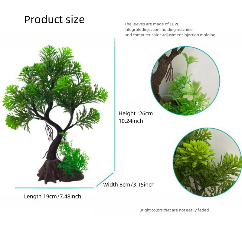 水槽DIY人工水槽装飾植物ツリーオーナメント水生植物草装飾ア - Marine Aquarium Hobby のレビューと価格