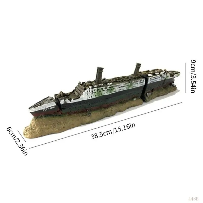 水槽用タイタニック号沈没船装飾、樹脂製船装飾、水槽用沈没船オ - Aquarium Marina のレビューと価格