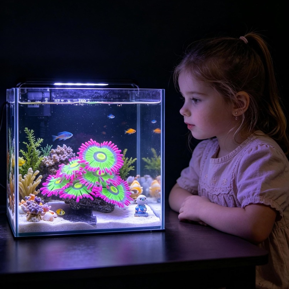 光る柔らかい水槽飾り シリコン製人工装飾植物 水槽景観用魚ア - Marine Aquarium Hobby のレビューと価格