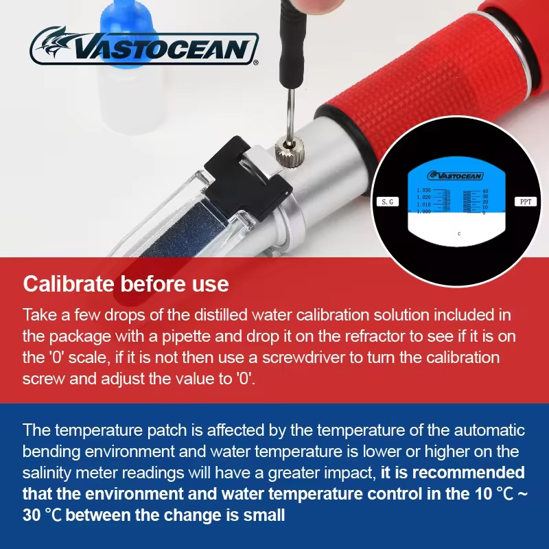 Vastocean 海水屈折計、光学式比重計、海洋水槽用塩分 - Marine Aquarium Hydrometer のレビューと価格